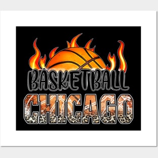 Classic Basketball Design Chicago Personalized Proud Name Posters and Art